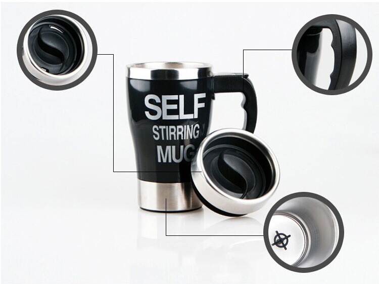 1Pc 2015 Hot Sale Stainless Steel Automatic Electric Lazy Self Stirring Mug Coffee font b Auto