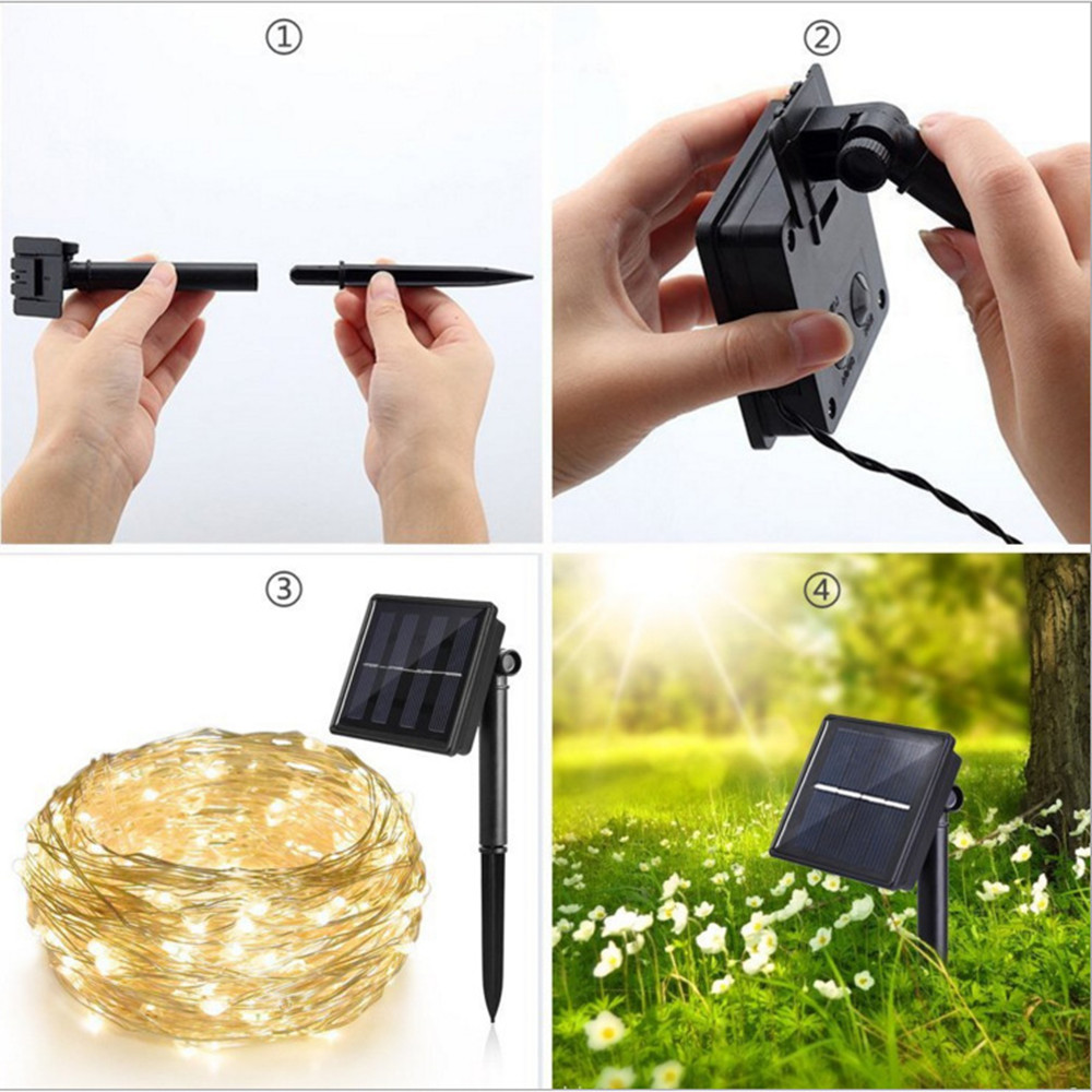 SOLAR WITH 100 MICRO LED LIGHT STRING 10.5 M