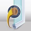 Öntapadós ajtó / ablak szigetelő &amp;amp;#34;D&amp;amp;#34; profil - 6 m barna 9 mm