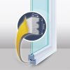 Öntapadós ajtó- ablakszigetelő &amp;amp;#34;E&amp;amp;#34; profil - 100 m fehér 9 mm