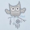 Baba rugdalózó New Baby Owl kék - 80 (9-12 h)