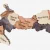 Fából készült, térhatású, Történelmi Magyarország térkép