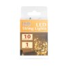 LED fényfüzér - 10 db melegfehér LED - 2 x AA