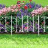 Virágágyás szegély / kerítés 61 x 30 cm - fehér