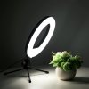 Selfie LED lámpa, mini tripod állvánnyal, fényerőszabályozóval