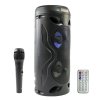 Bluetooth akkumulátoros multimédia hangszóró, mikrofonnal, távirányítóval 10 W