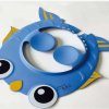 Hajmosó sapka gyerekeknek, Állítható méretű biztonságos fürdőszobai szemvédő sapka kék