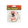 Karácsonyfadísz - hóember - akasztható - 8,5 x 9,5 cm