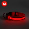 LED-es nyakörv - akkumulátoros - M méret - piros