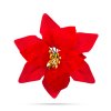 Karácsonyi mikulásvirág - csipeszes - 21 cm - piros