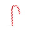 Karácsonyi dekor cukorbot - 9,2 cm - piros / fehér - 10 db / csomag