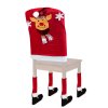 Karácsonyi székdekor szett - Rénszarvas - 50 x 60 cm - piros/fehér