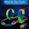 Track King - Sötétben világító autópálya készlet, LED-es kisautóval