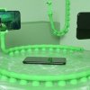 Tapadókorongos, flexibilis kukac telefontartó Zöld