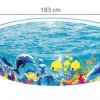 Merevfalú medence gyerekeknek - halas mintával - 183 x 38 cm