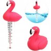Flamingó alakú vízhőmérséklet mérő medencéhez