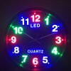 Világító LED quartz fali óra
