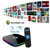 Q Plus Pro - Android TV Box, Facebook, Youtube, Netflix alkalmazásokkal, 4GB RAM +  64 GB ROM