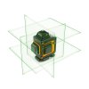 Lézeres szintező szett - max 15 m - 16 zöld lézer - 3D/360° - 2 akkumulátor, 2 konzol, szemüveg