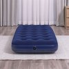 Felfújható matrac - egyszemélyes, velúr - kék - 185 x 76 x 22 cm