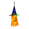 Halloween-i LED dekor - szellem - sárga - 10 színes LED - akasztható - 2 x 2032 - 75 x 35 cm