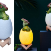 LED izzós, dinoszauruszos éjjeli lámpa
