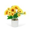 Műnövény dekoráció - napraforgó - 20 x 8 cm