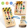 Színes Fa Foglalkoztató Tábla Érzékszervi Játékkal, Zene &amp; Fény Kapcsolókkal - Oktatási &amp; Utazásbarát Születésnapi Ajándék Gyerekeknek