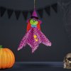 Halloween-i dekoráció - felakasztható - boszorkány - 48 x 44 cm