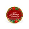Karácsonyi kínálótál - műanyag - "Merry Christmas" - 22 cm