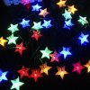 Napelemes karácsonyi fényfüzér csillag alakú led izzókkal