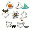 Halloween-témájú rozsdamentes acél süteményszaggatók