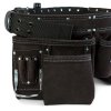 Professzionális bőr szerszámtartó öv - 7 zseb, 1 kalapácstartó, 4 ceruzatartó