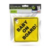 Tapadókorongos "Baby on Board" tábla - 12,7 x 12,7 cm