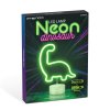 Neon LED lámpa - zöld dinoszaurusz - 3 x AA + USB - 25,9 x 8,5 x 24,3 cm