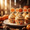 Muffin papír szett - pálcikákkal - 24 + 24 db