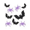 Halloween-i 3D gél ablakdekoráció - denevér, pók - 30 x 30 cm - 9 db / csomag