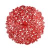 Tányéralátét - piros  - fémes hatású - kör - PVC - 38 cm