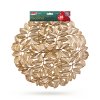 Tányéralátét - arany - fémes hatású - kör - PVC - 38 cm