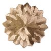 Tányéralátét - arany - fémes hatású - virág - PVC - 38 cm