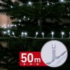 Fényfüzér - 50 m - hidegfehér - 1000 LED - 220-240V - 9W - átlátszó kábel