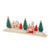 Adventi naptár - karácsonyi falu - MDF - 40 x 12 cm