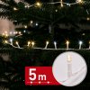 Fényfüzér - 5 m - 200 melegfehér & 50 hidegfehér LED - 100-240V - 6W - fehér kábel