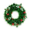 Karácsonyi koszorú - magyallal és díszgömbökkel – 40 cm