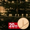 Fényfüzér - 20 m - melegfehér - 400 LED - 220-240V - 6W - átlátszó kábel