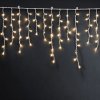 Fényfüzér függöny - 15 m - melegfehér - 600 LED - 100-240V - 6W - átlátszó kábel