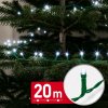 Fényfüzér - 20 m - hidegfehér - 400 LED - 100-240V - 6W - zöld kábel