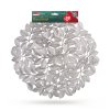 Tányéralátét - ezüst - fémes hatású - kör - PVC - 38 cm
