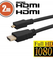 Micro HDMI kábel - 2 m aranyozott csatlakozóval