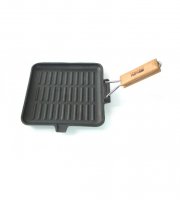 Öntöttvas grill serpenyő 21,5cm szögletes